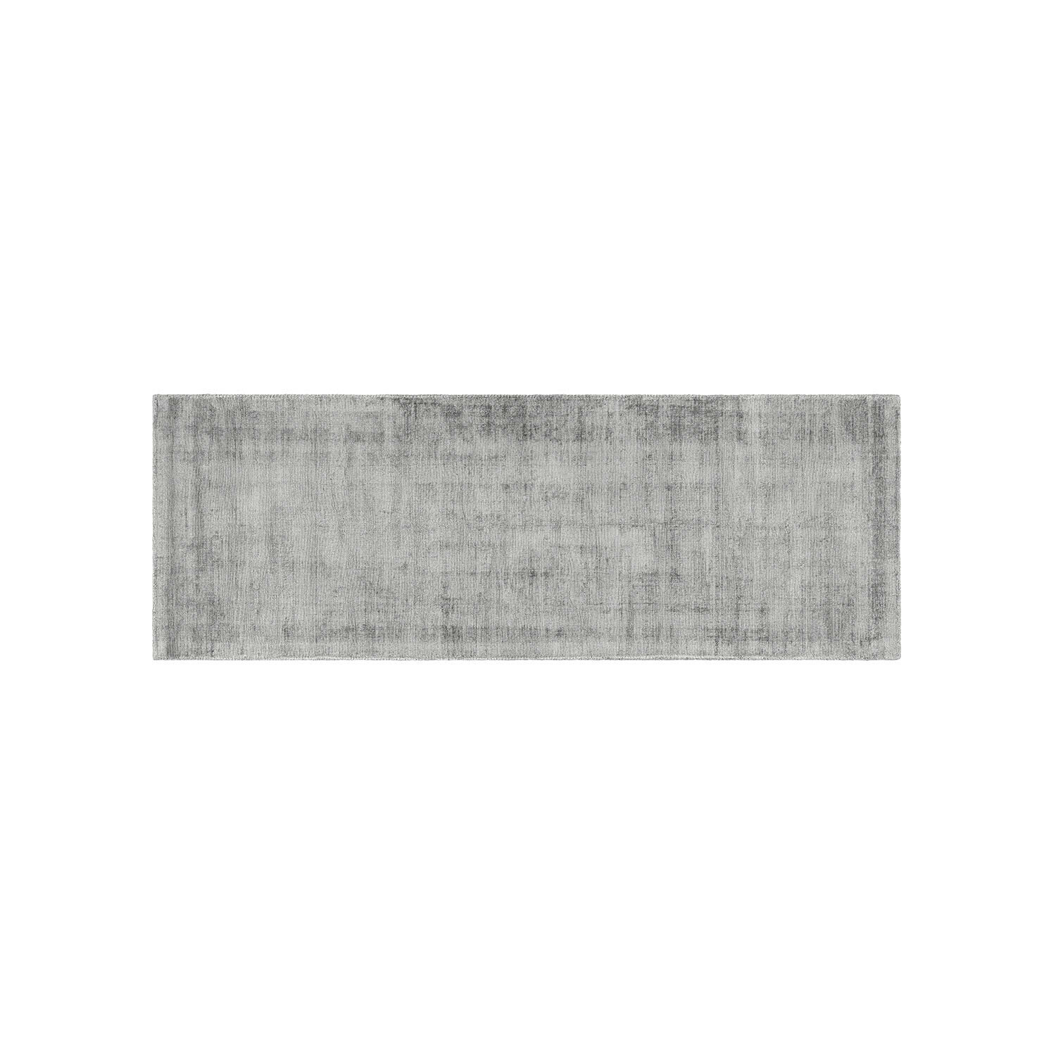 Tapis gris rectangulaire en tissu doux, parfait pour l'entrée ou le couloir