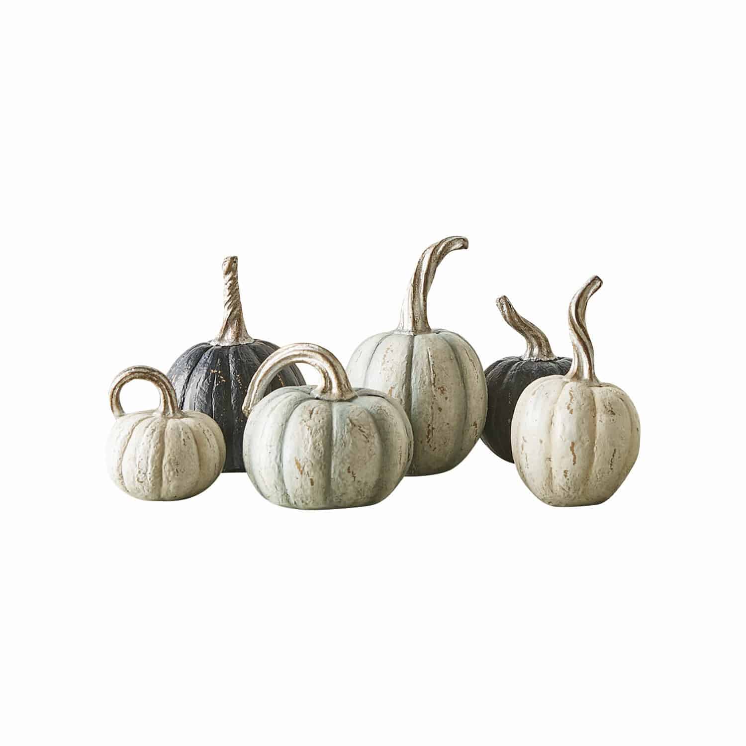 Lot de 6 citrouilles déco Yokane
