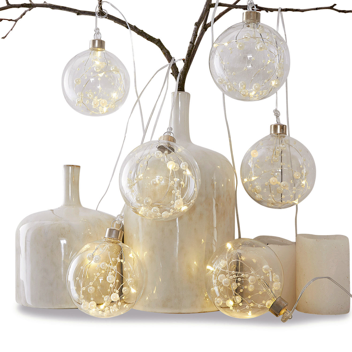 Lot de 6 décorations de Noël Gisella