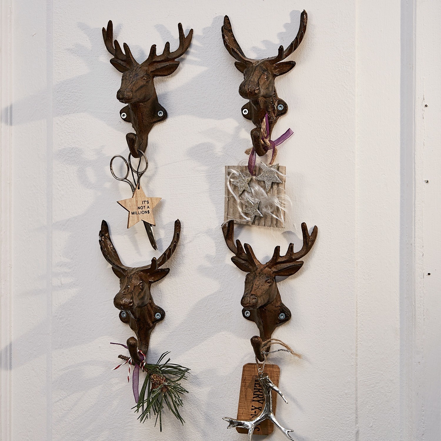 Lot de 4 patères Deer