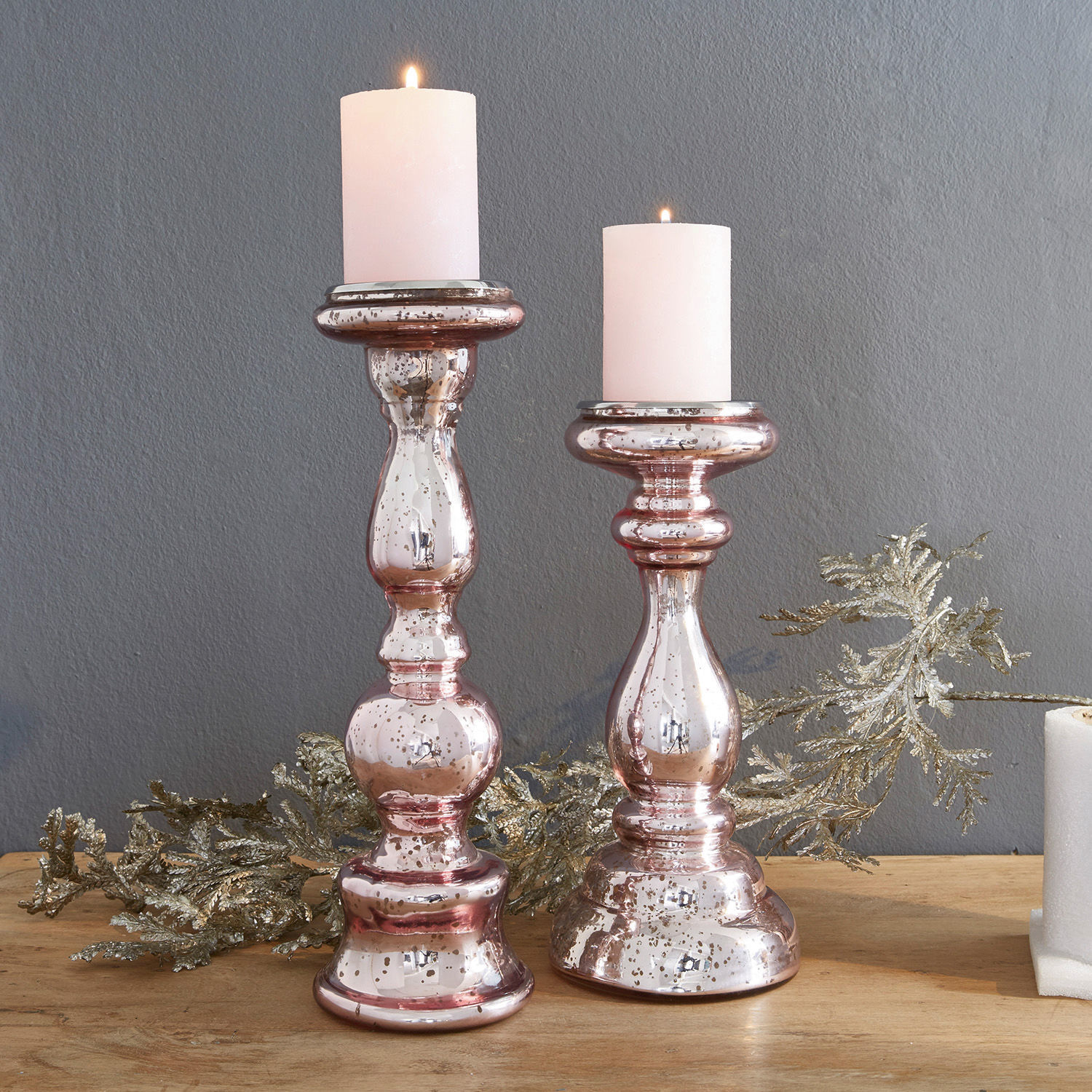 Lot de 2 bougeoirs Crotone