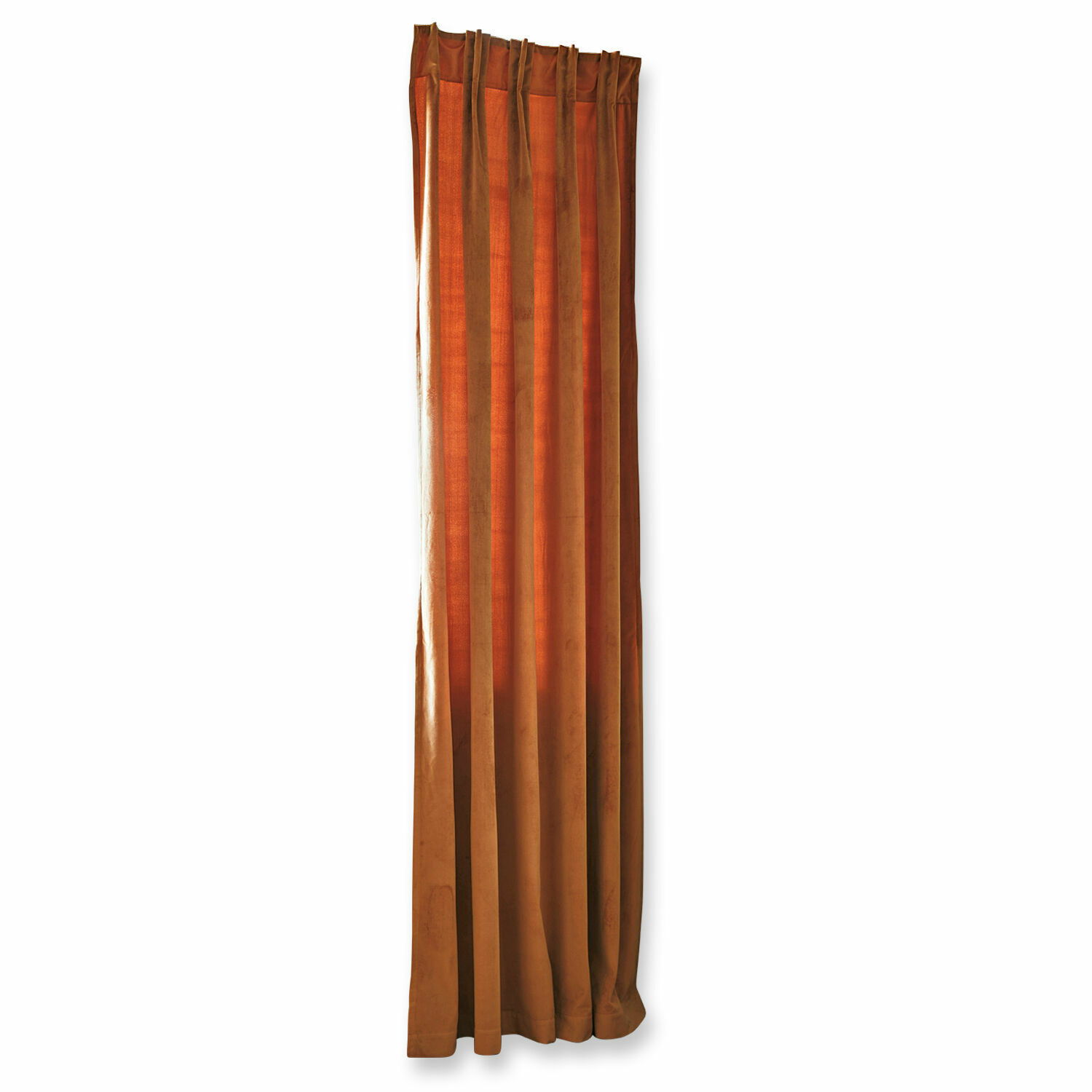 orange Rideau orange Lyannece en tissu doux, parfait pour décorer fenêtres et intérieurs modernes