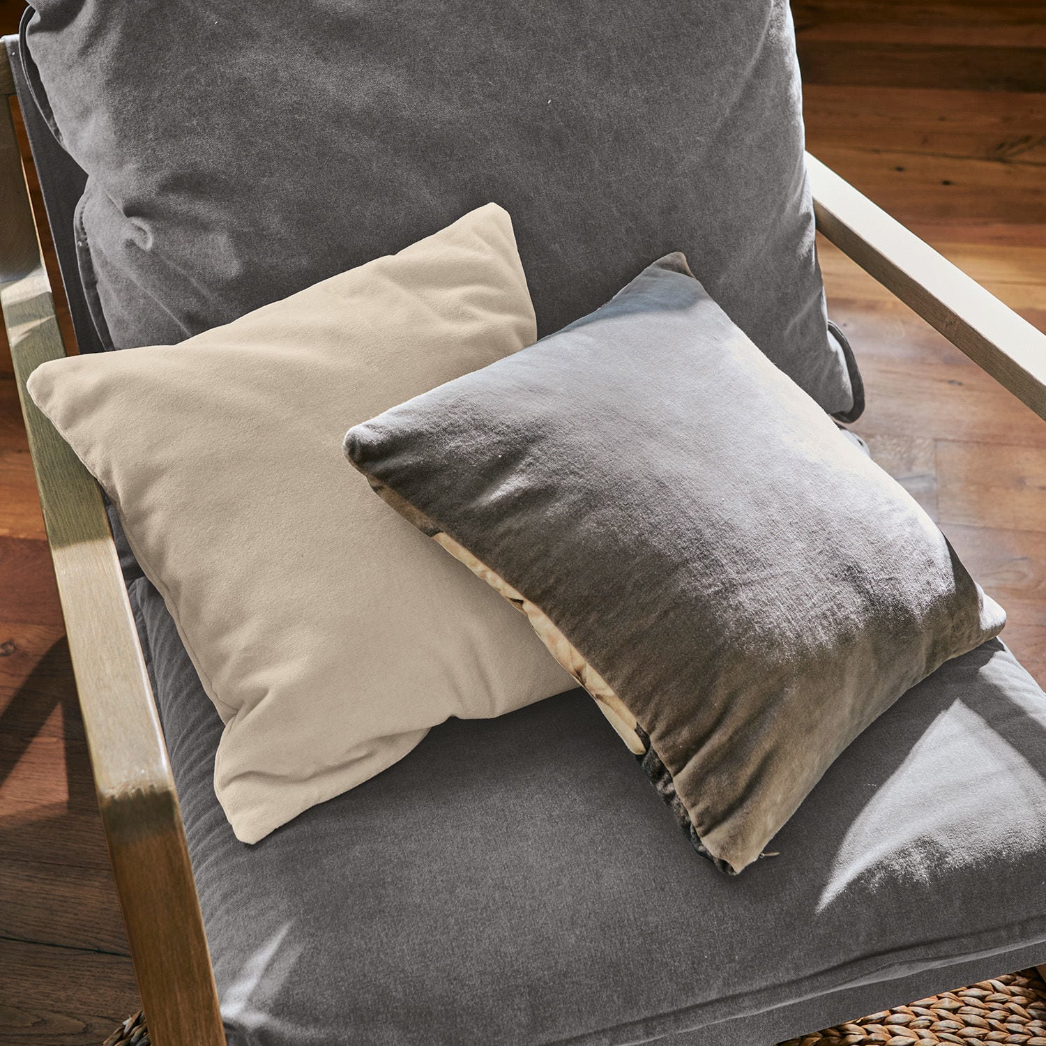 Lot de 2 housses de coussins Belle