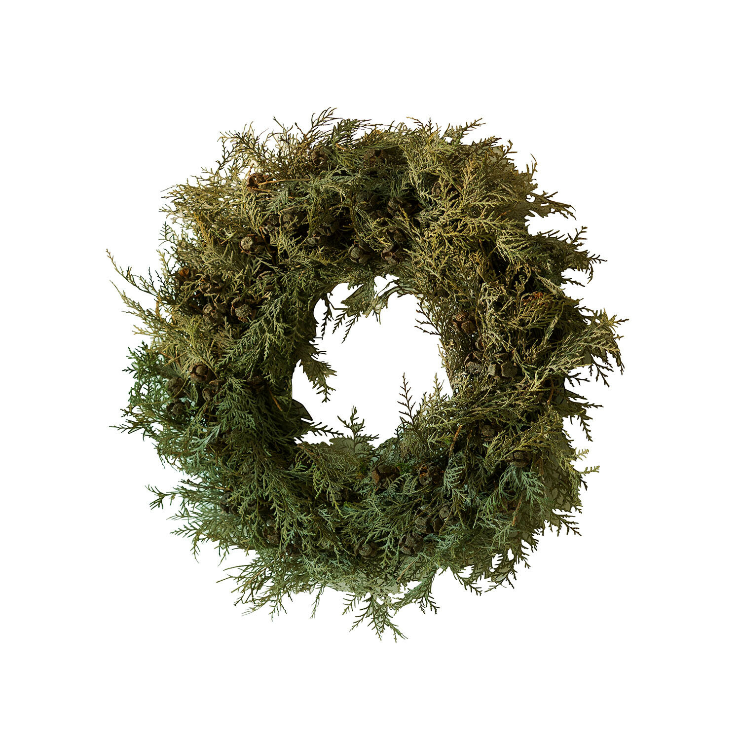 Couronne Willara Couronne naturelle en branches vertes et pommes de pin, décoration festive pour intérieur