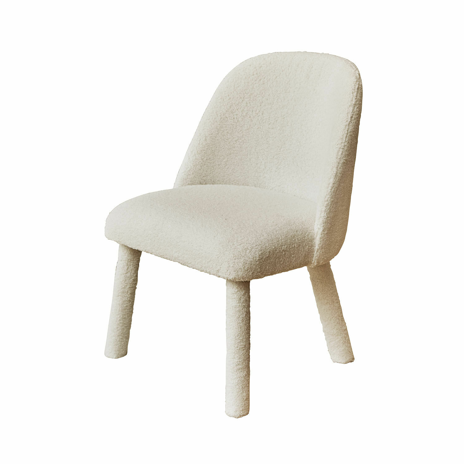 Chaise pour enfant Ivrielle Chaise rembourrée beige en tissu doux, design moderne pour salon confortable