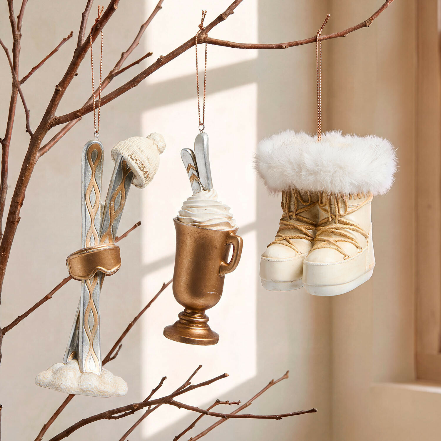 Lot de 3 décorations à suspendre Abilen