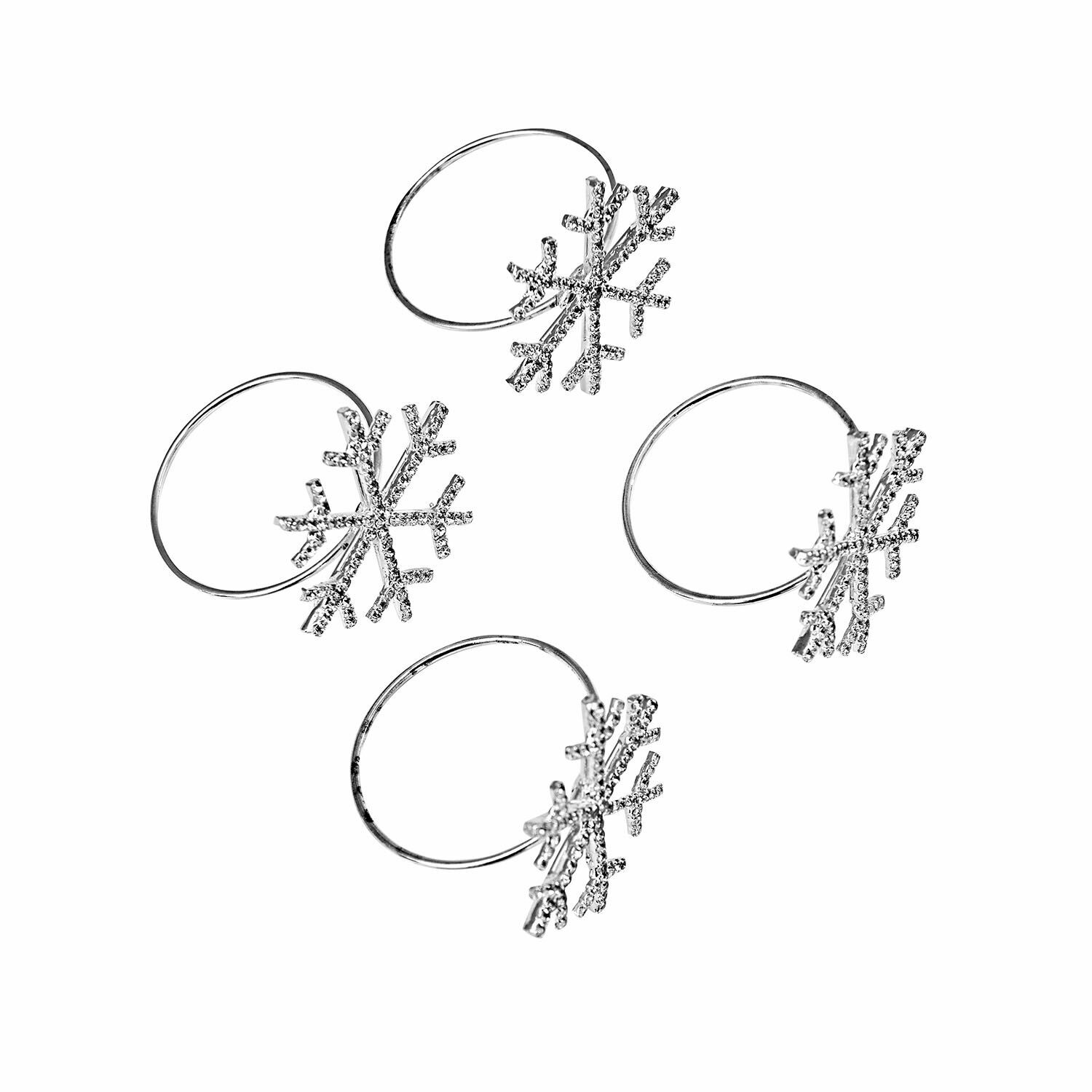 Lot de 4 ronds de serviettes Noel