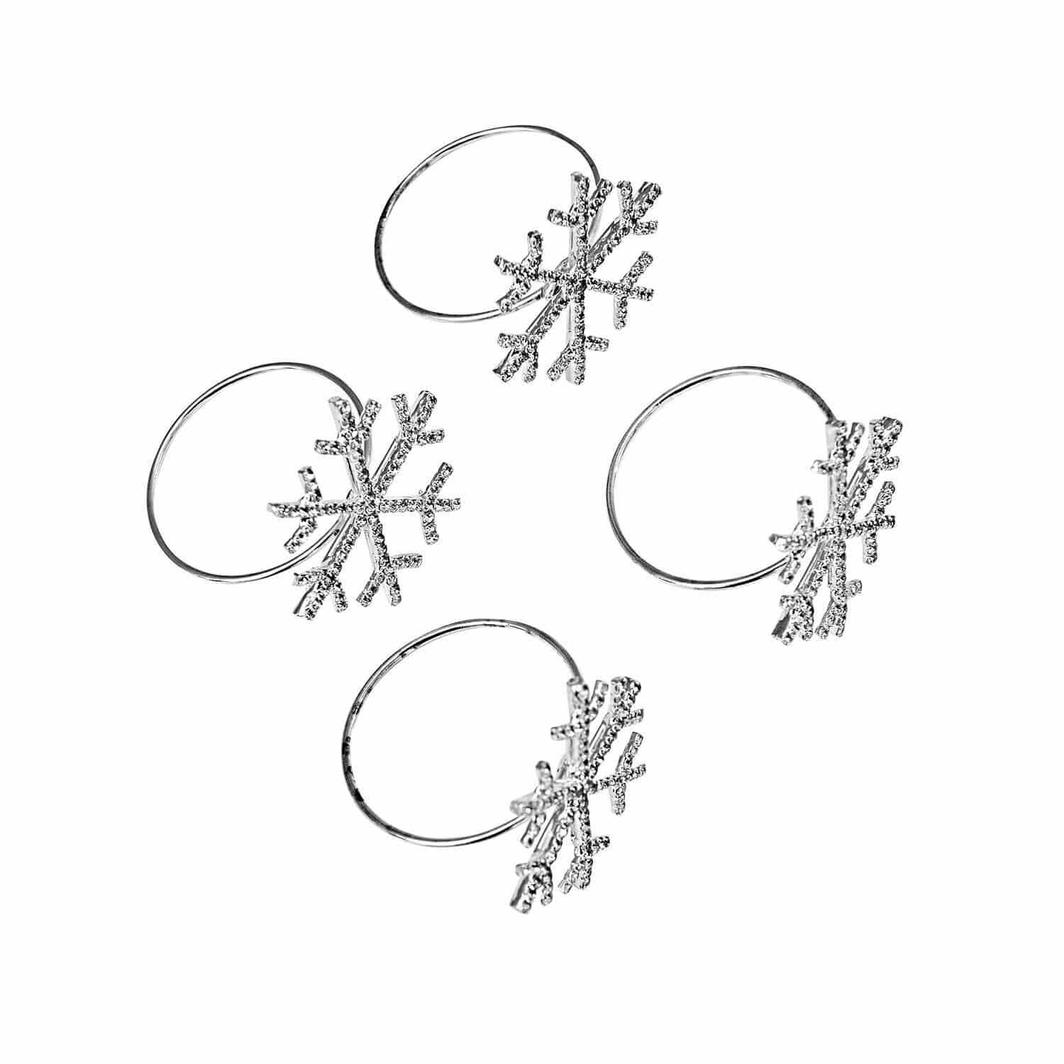 Lot de 4 ronds de serviettes Noel