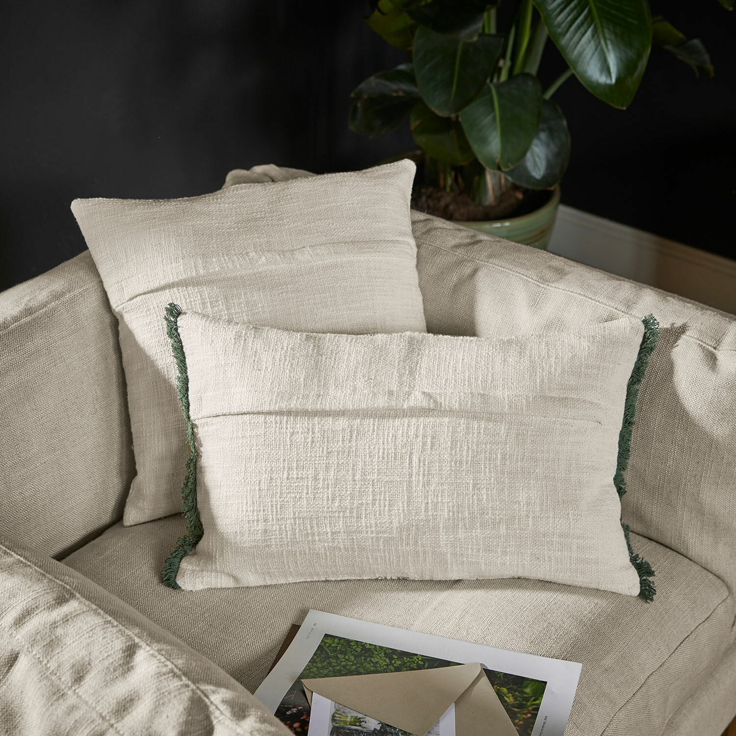 Lot de 2 housses de coussin Wescombe