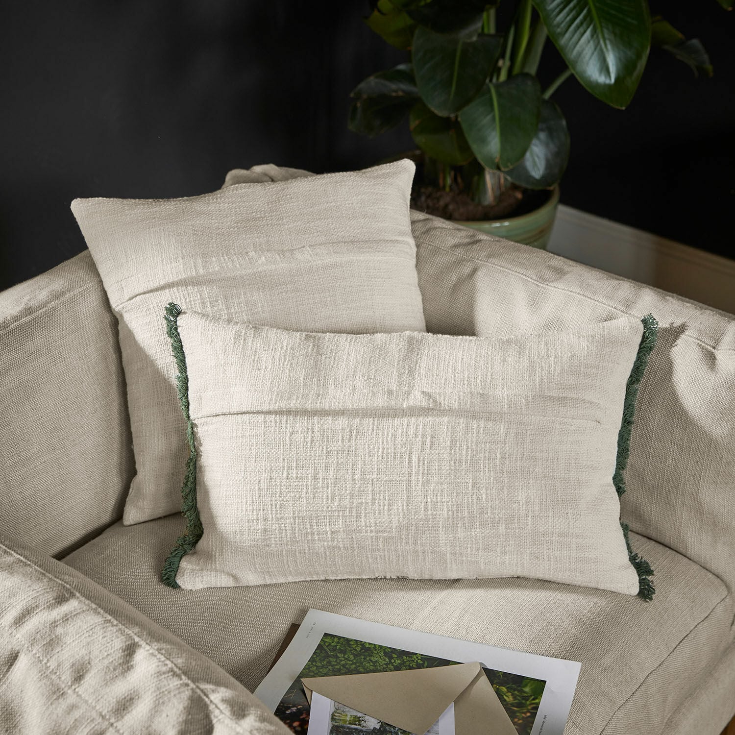 Lot de 2 housses de coussin Wescombe