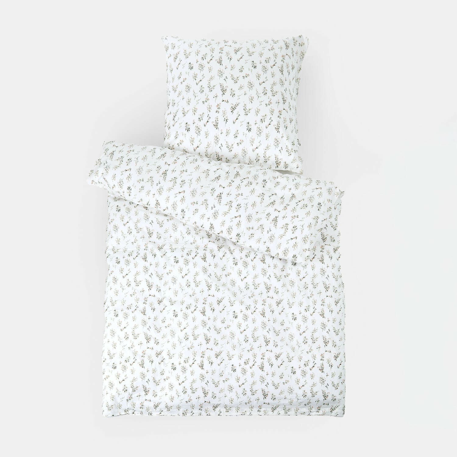 Linge de lit Somerlyn Parure de lit en coton blanc avec motif floral délicat, douce et confortable pour chambre