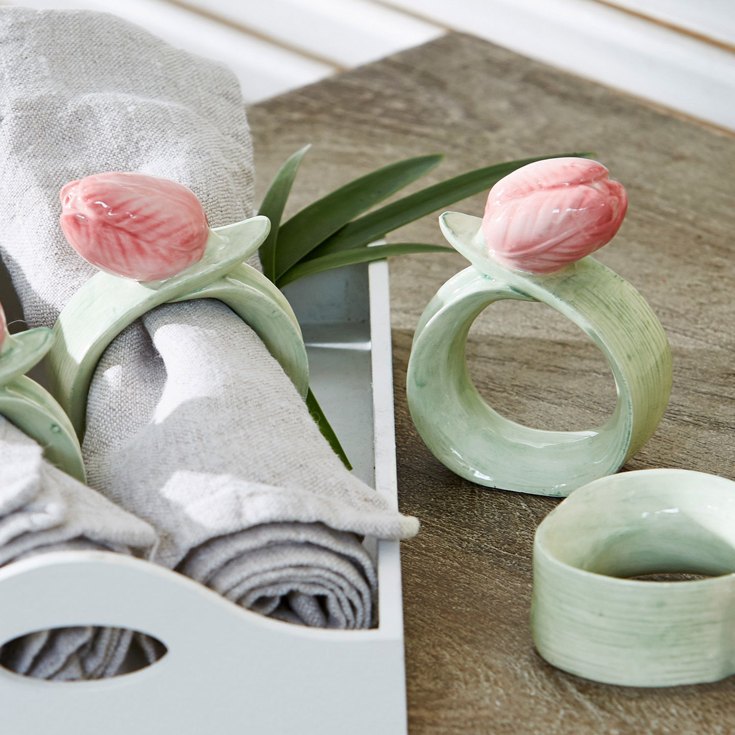 Lot de 4 ronds de serviettes Monique