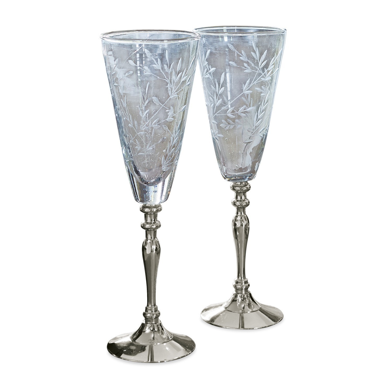 Lot de 2 flûtes à champagne Coralie