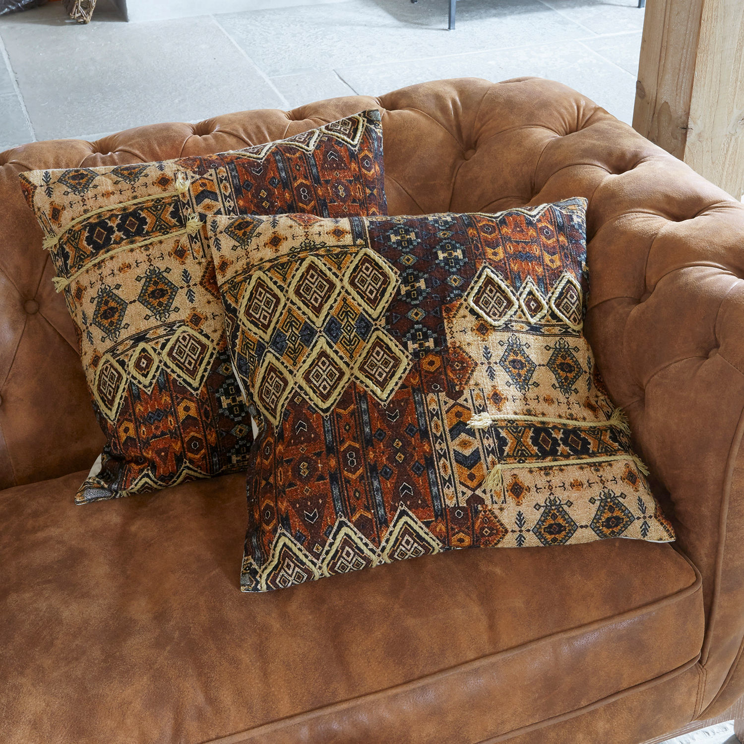 Lot de 2 housses de coussins Bartica
