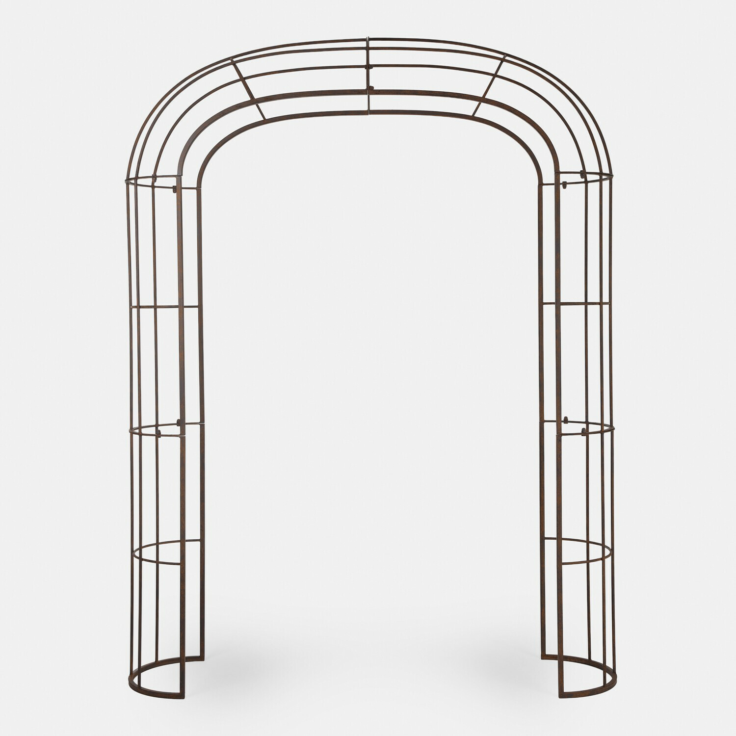 Arche de jardin en métal couleur rouille, structure légère pour plantes grimpantes décoratives