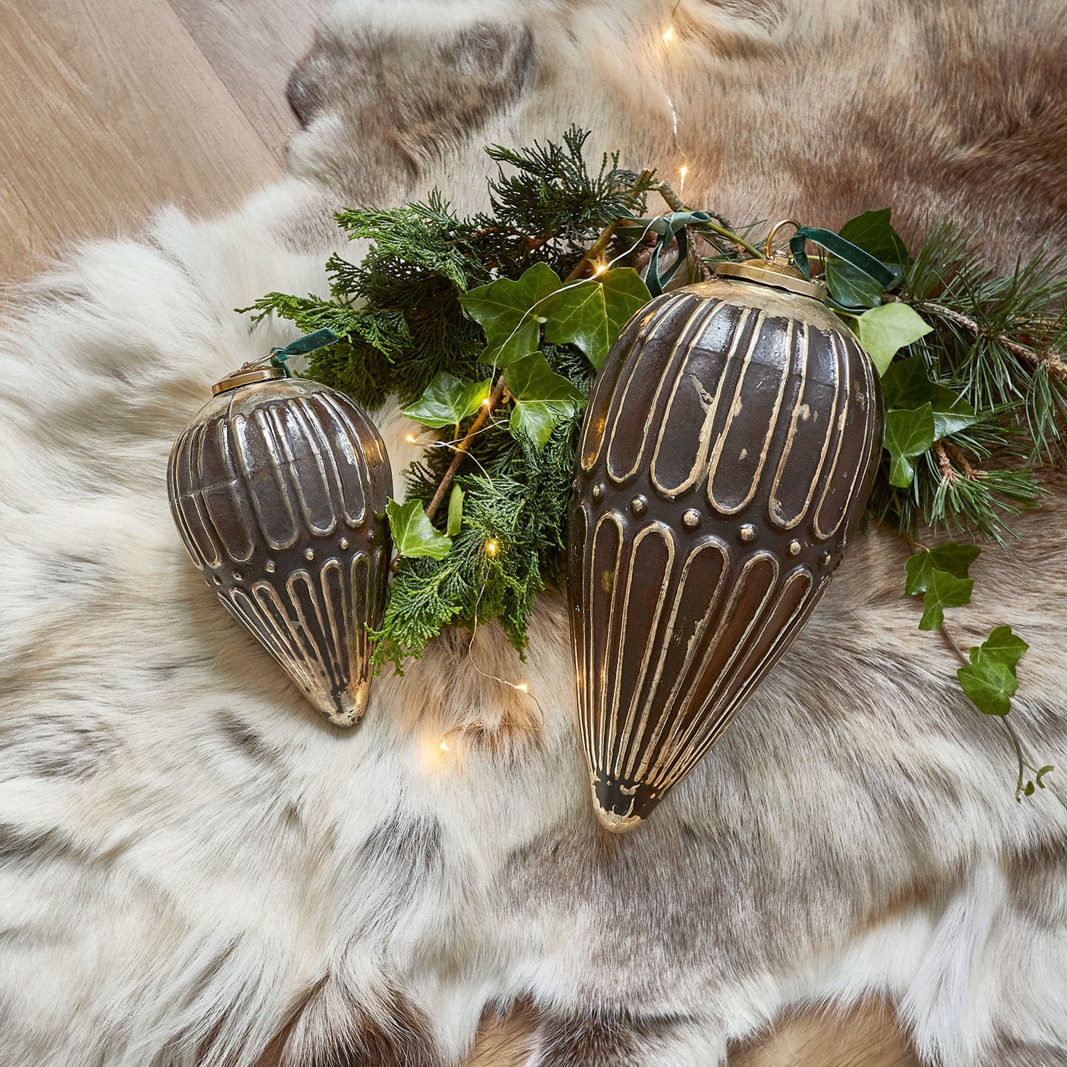 Lot de 2 décorations de Noël Cusano
