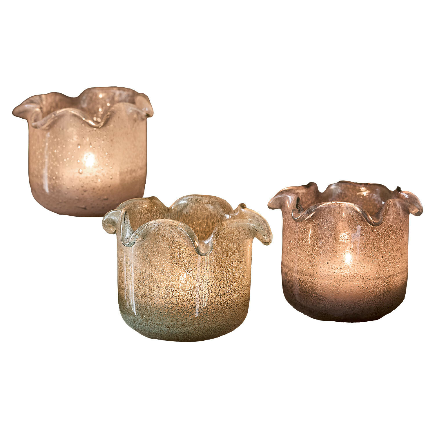 Lot de 3 photophores Venara