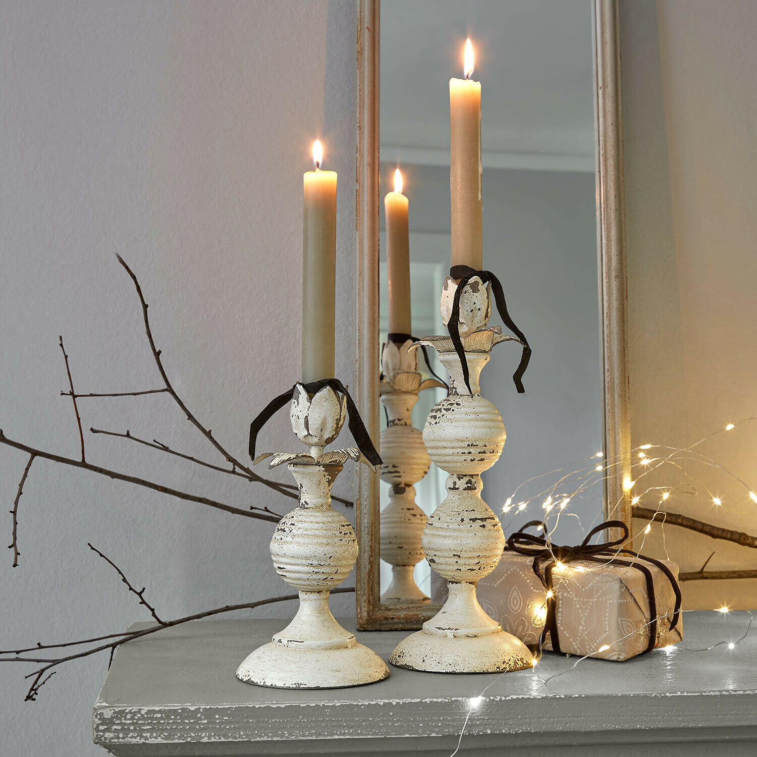 Set de 2 bougeoirs Soliras