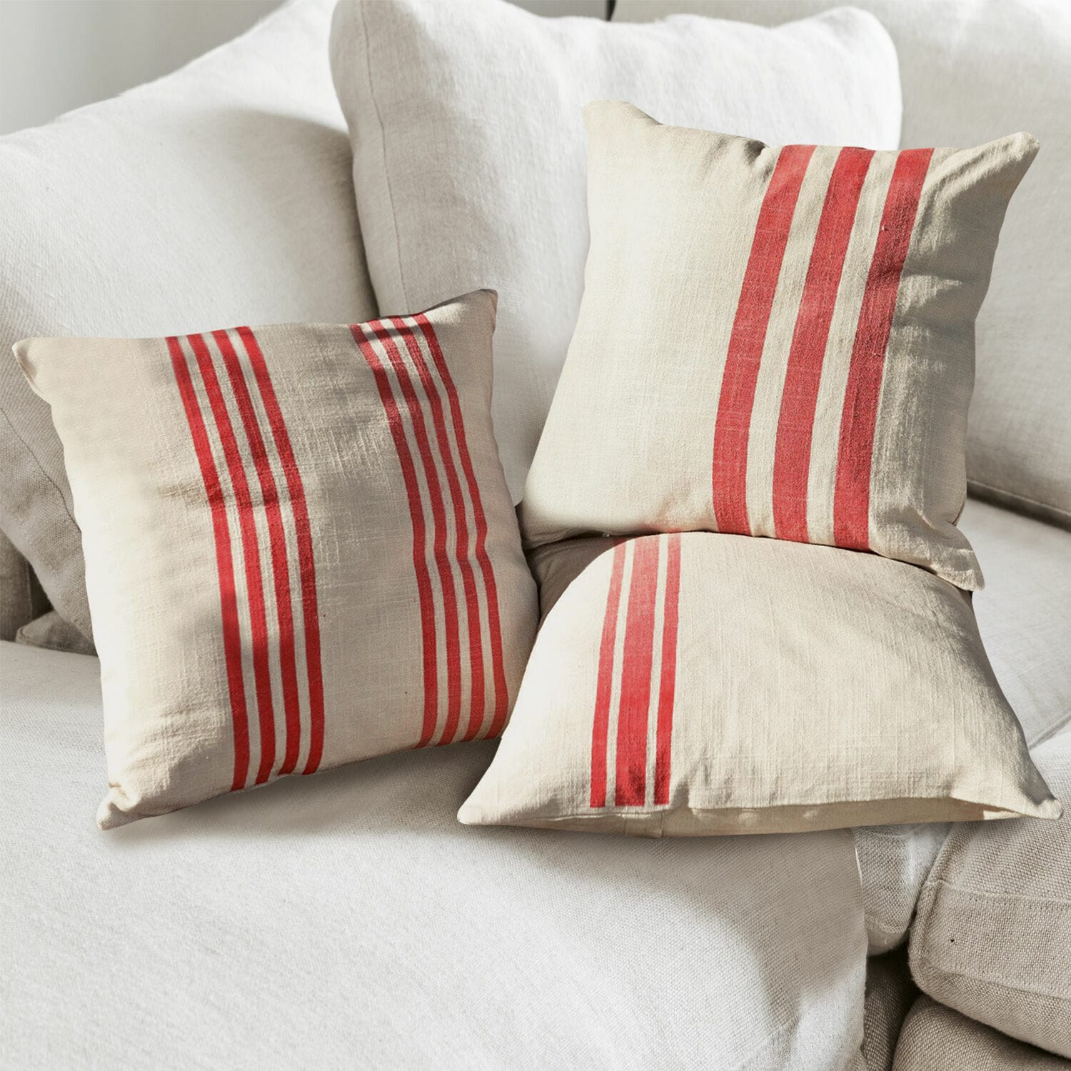 Lot de 3 housses de coussins Rosano