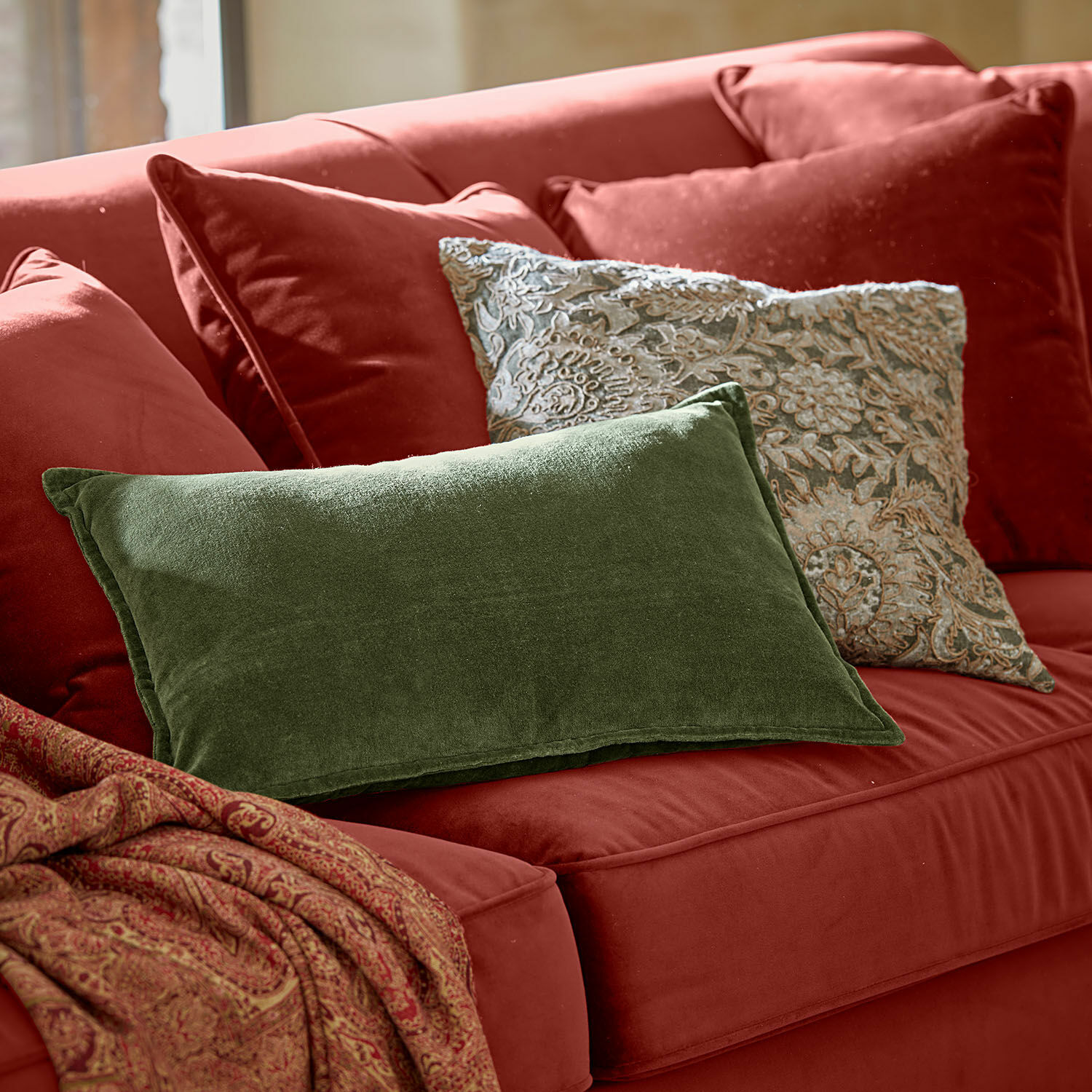 Lot de 2 housses de coussins Plainemont