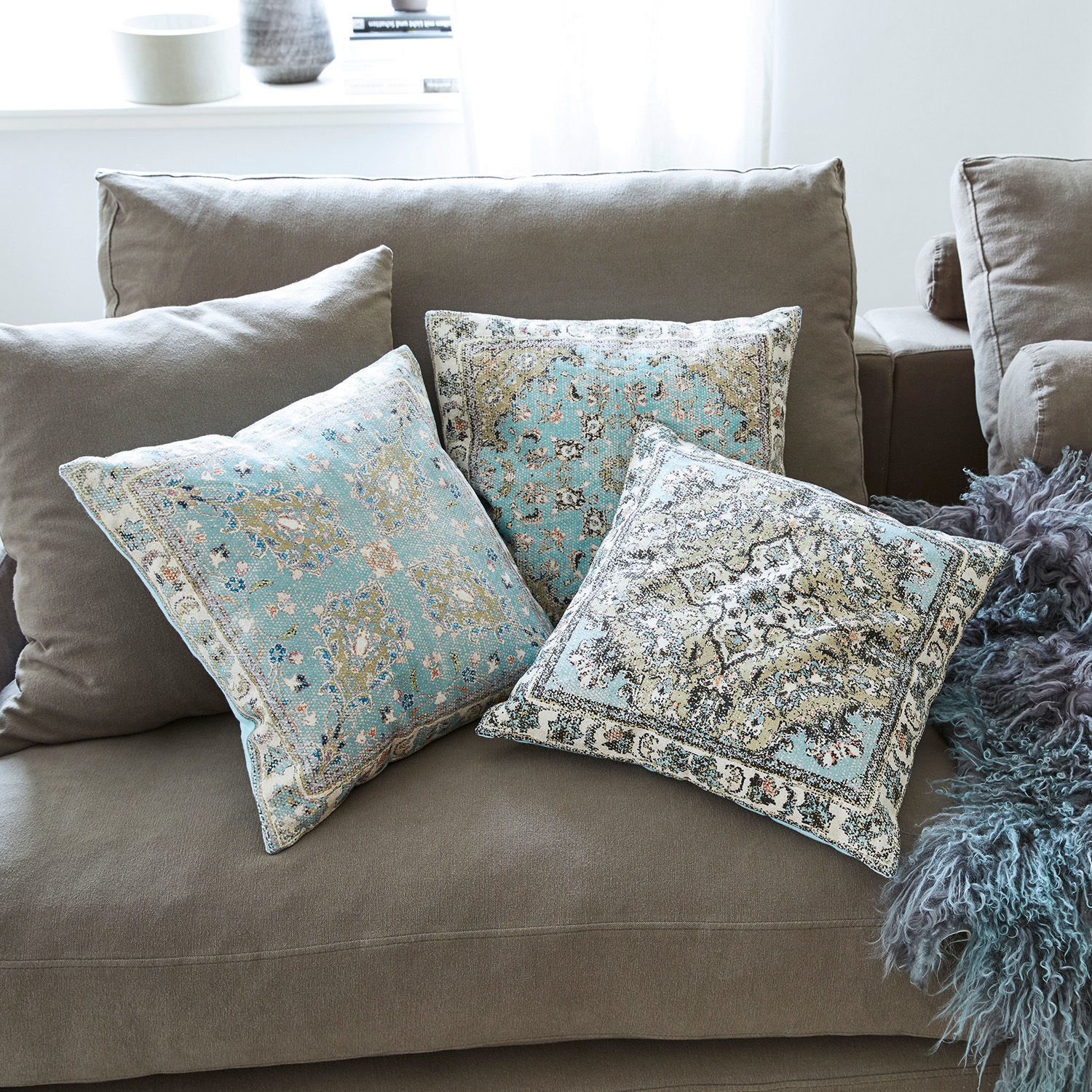 Lot de 3 housses de coussins Candice