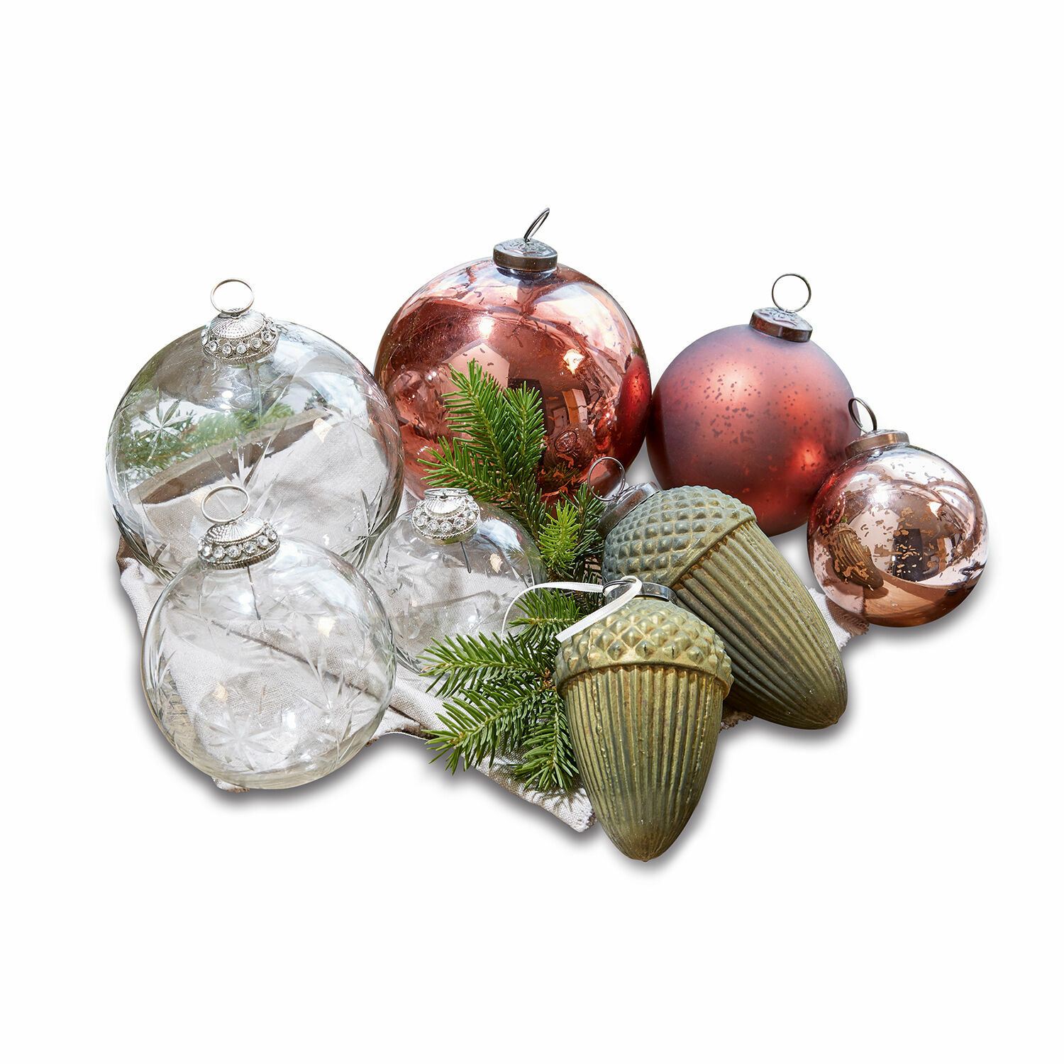 Lot de 8 décorations de Noël Glaster