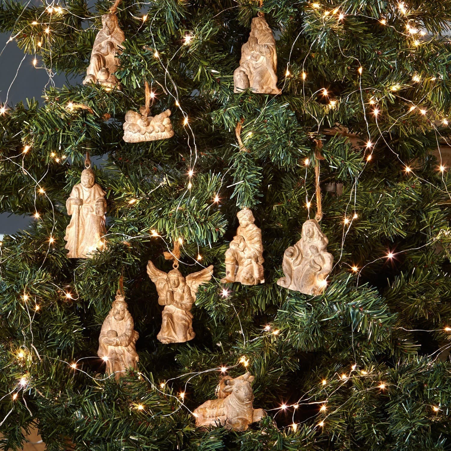 Lot de 10 figurines de crèche Holy Family
