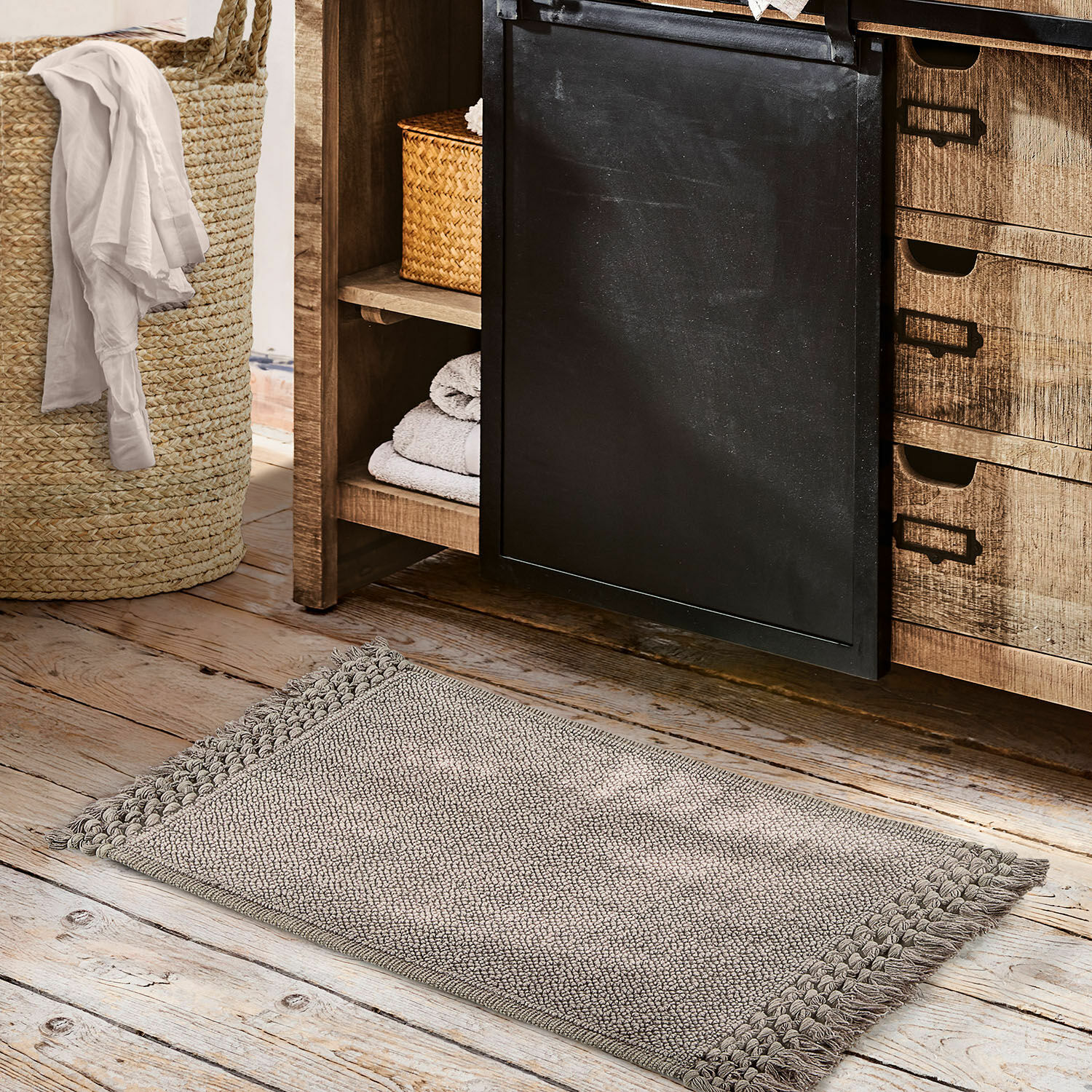 Lot de 2 tapis de bain Faelwyn