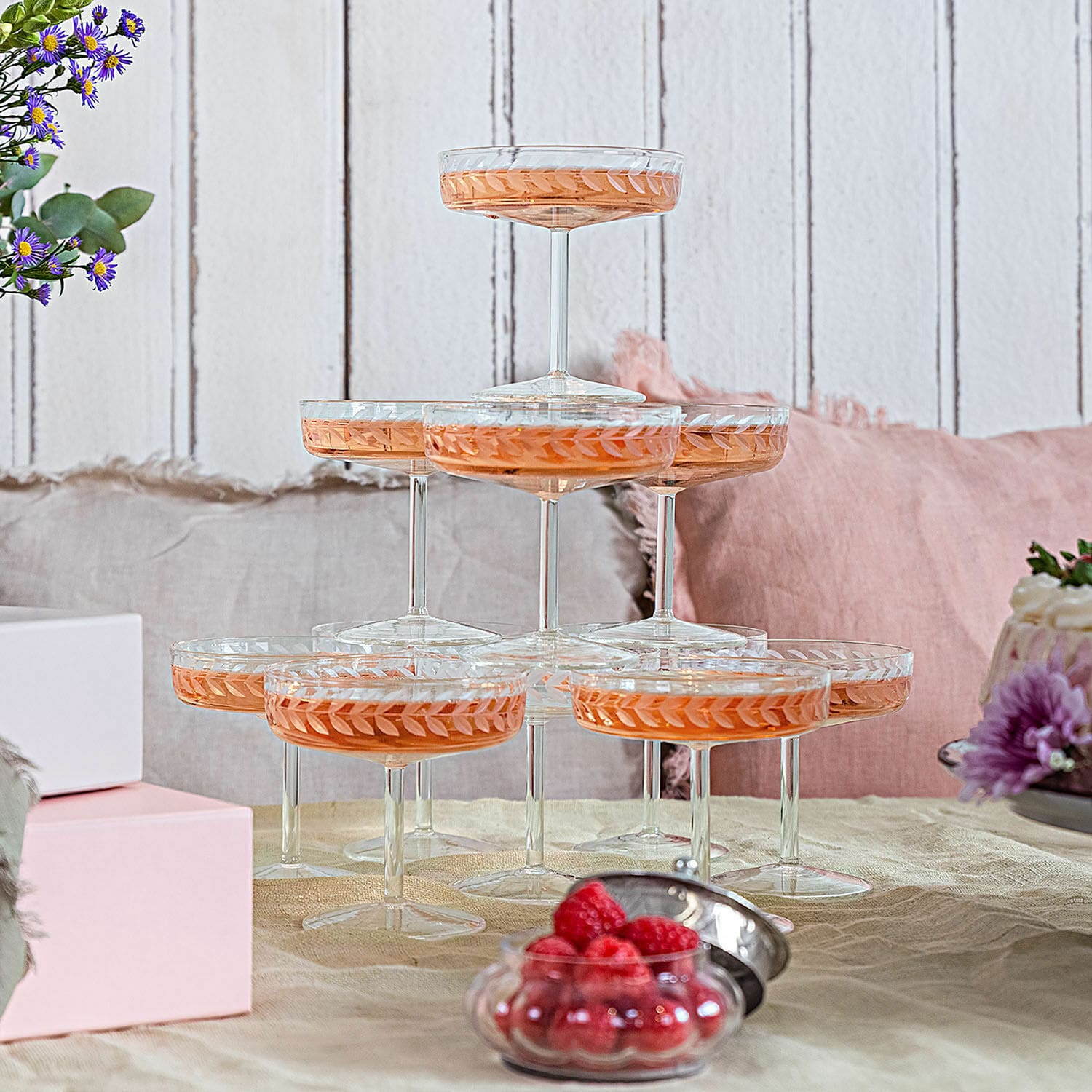 Lot de 6 coupes à champagne Macomb