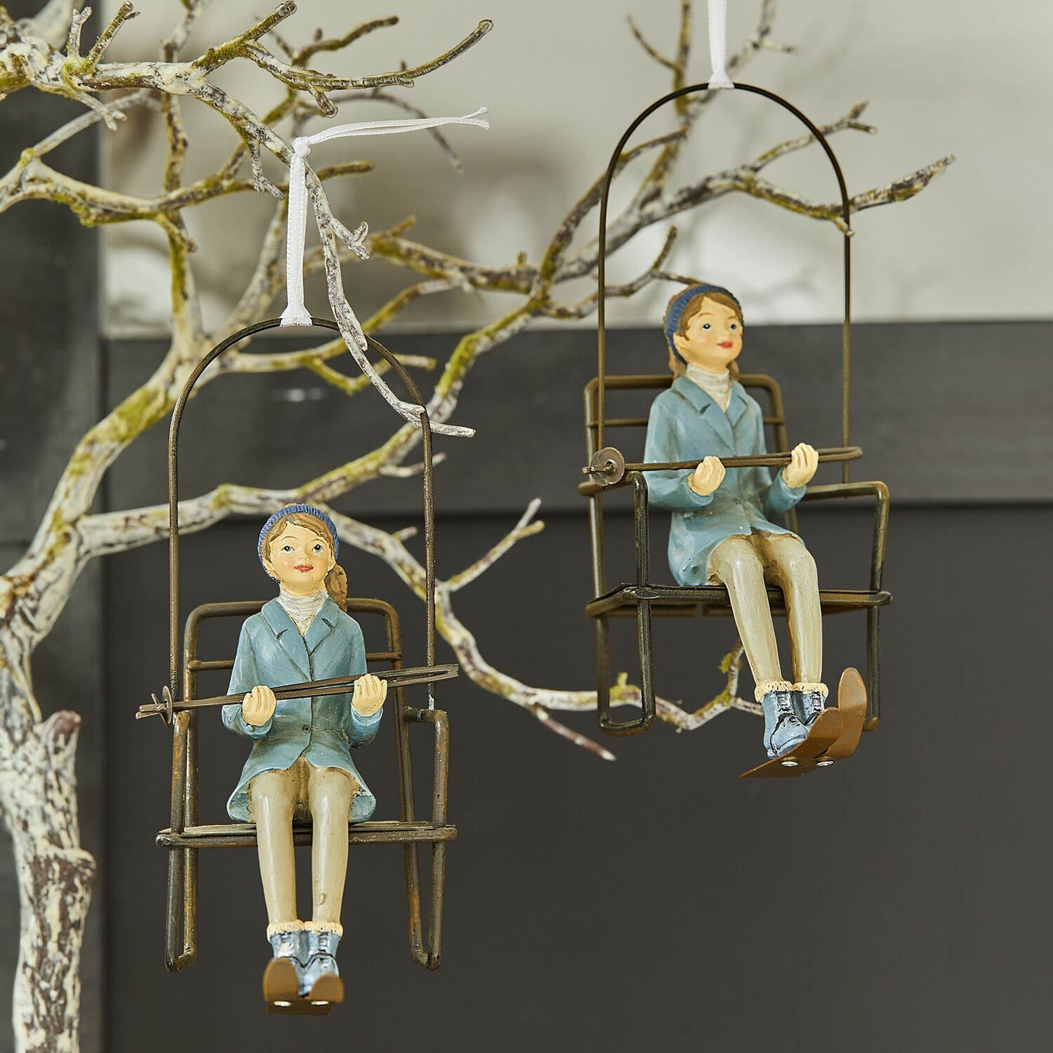 Lot de 2 décorations à suspendre Herveline