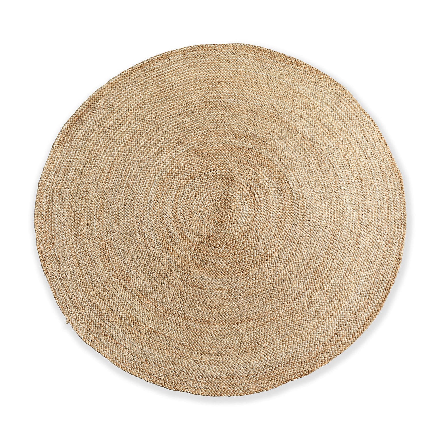 Tapis Imene Tapis rond en jute naturelle beige, parfait pour une décoration intérieure écologique et bohème