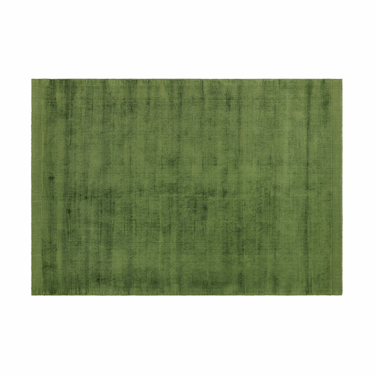 Tapis Leurville vert en matière douce, parfait pour un intérieur moderne et confortable