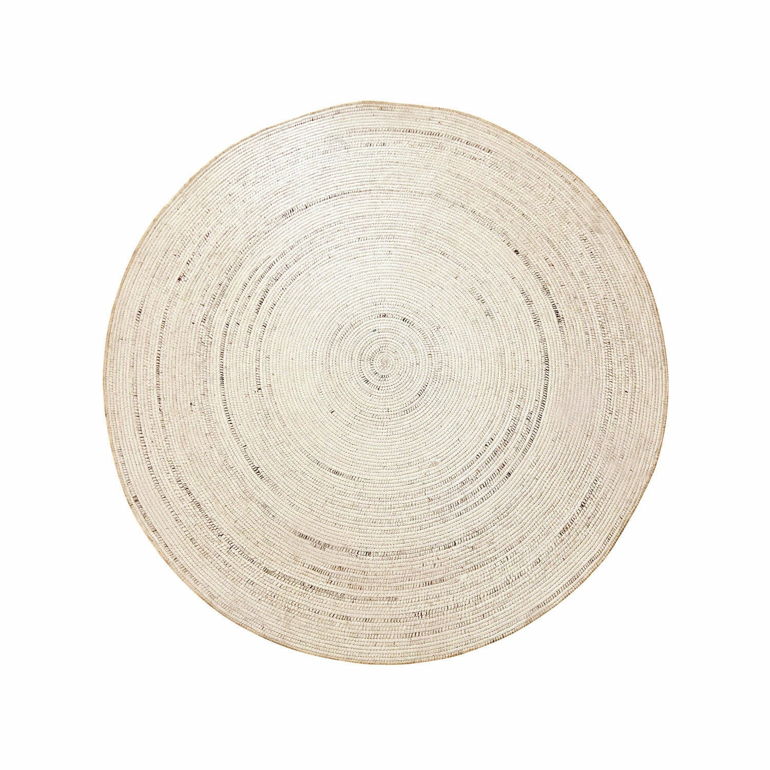 Tapis d’intérieur et d’extérieur Mommon Tapis rond en matériau naturel de couleur claire, parfait pour un intérieur moderne