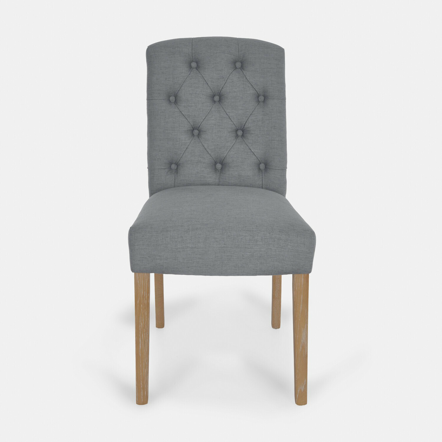 anthracite Chaise Fulden anthracite en tissu avec pieds en bois, design élégant pour salle à manger