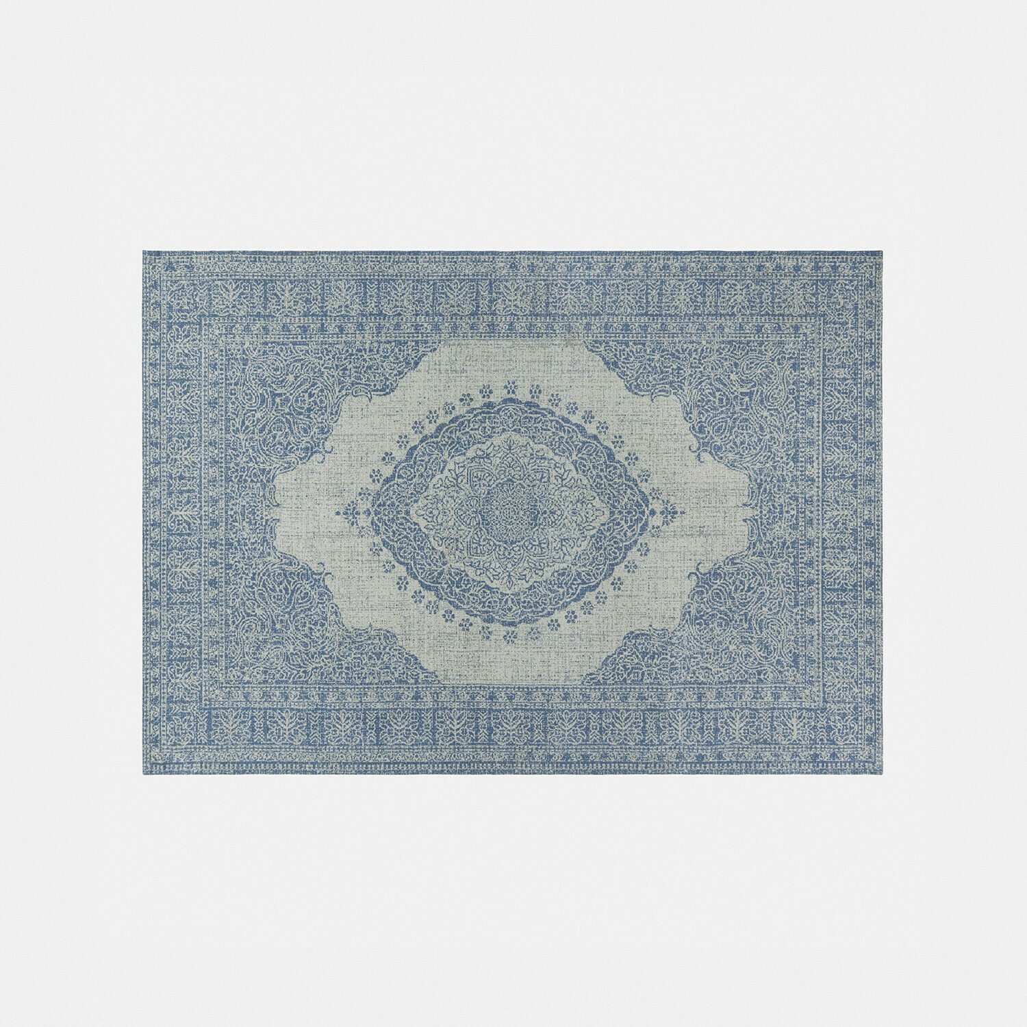 Tapis Valecrest Tapis à motif oriental bleu et gris, décoratif et élégant pour salon moderne