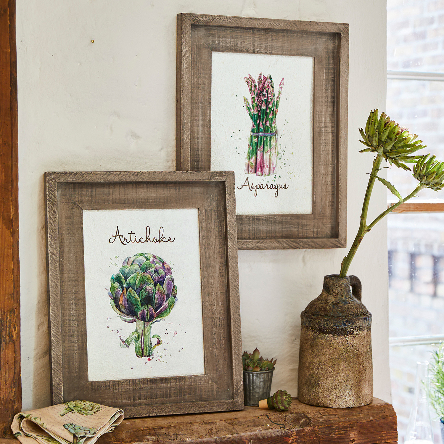 Lot de 2 tableaux Greeny