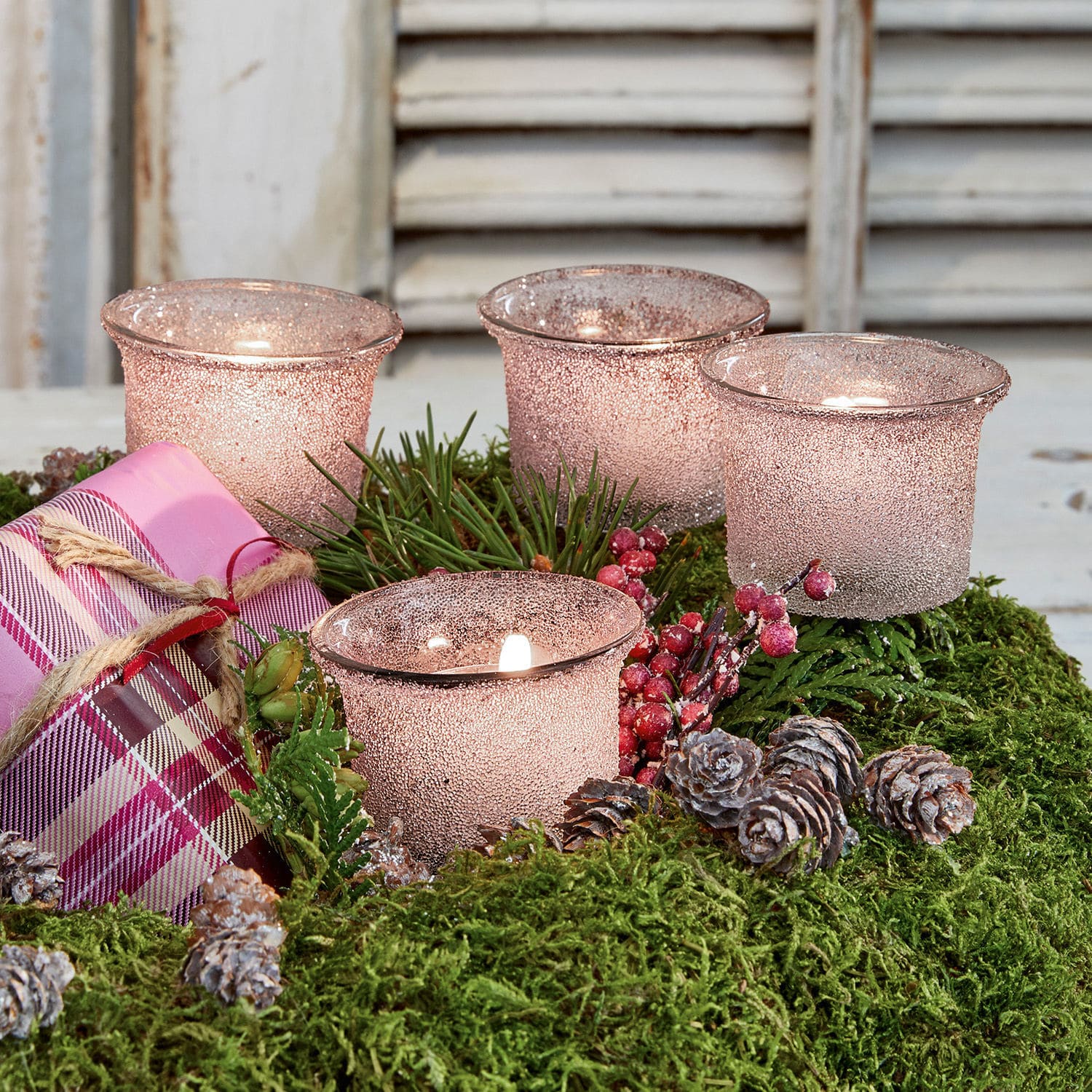 Lot de 4 porte-bougies Issio