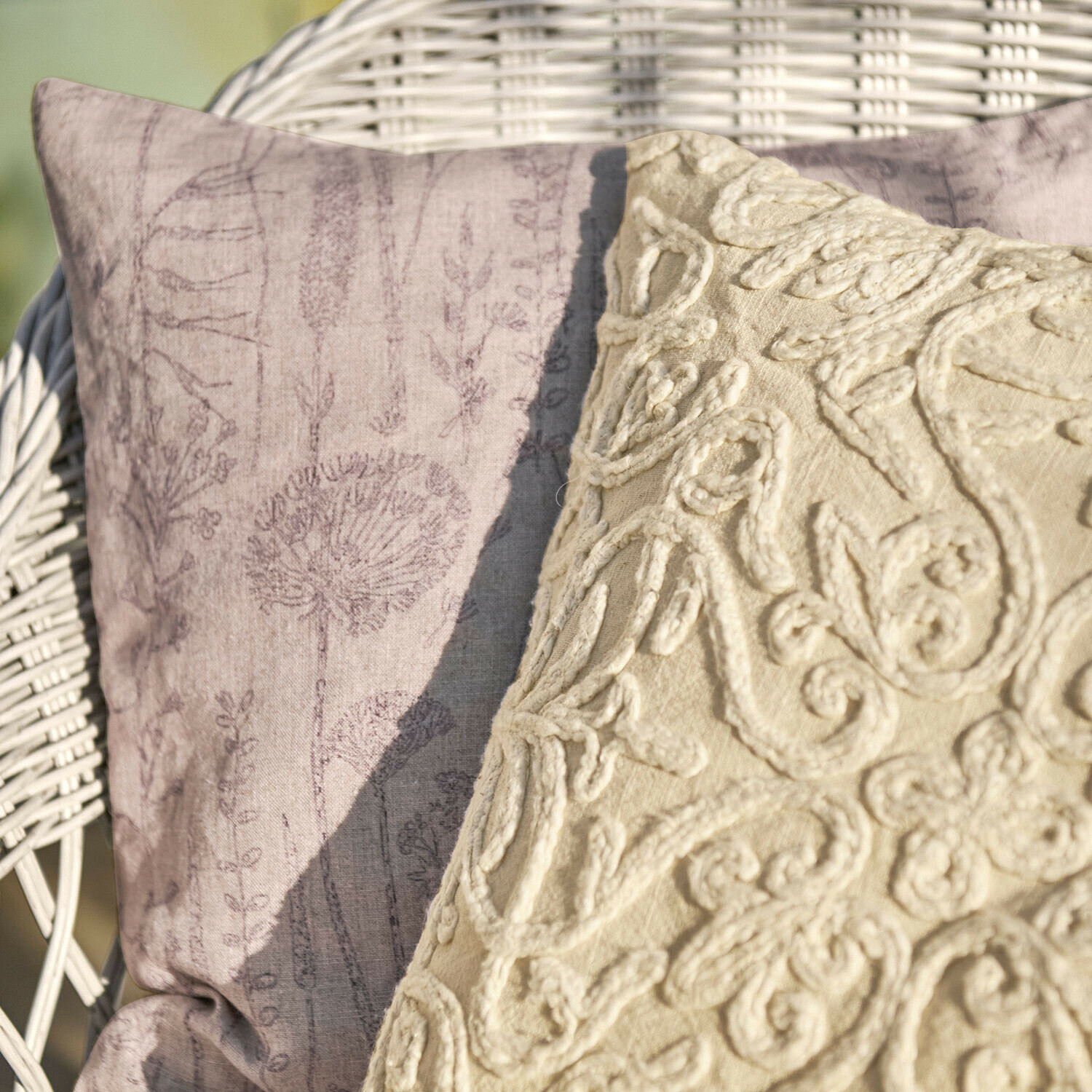 Lot de 2 housses de coussins Floraine