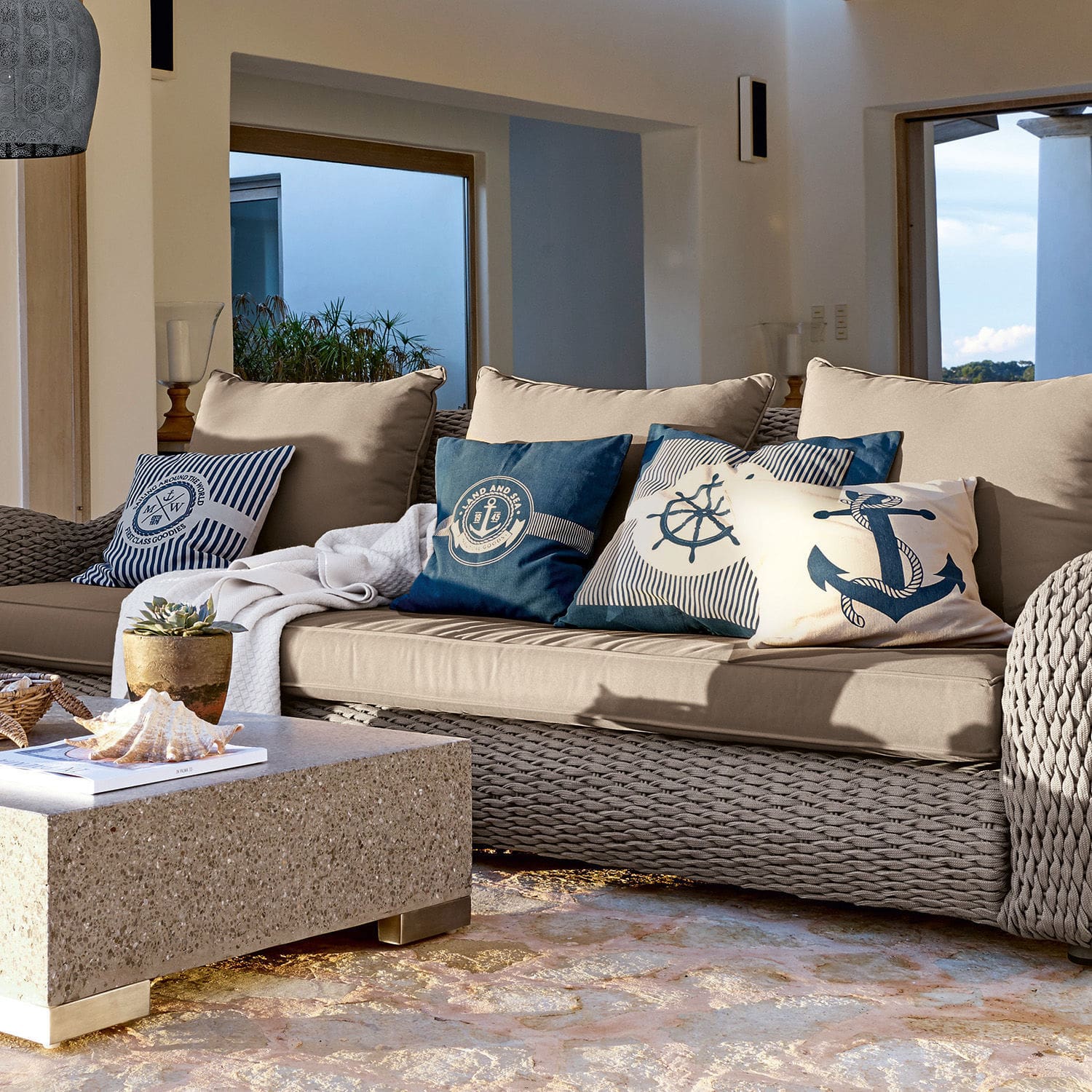Lot de 3 housses de coussins Agde