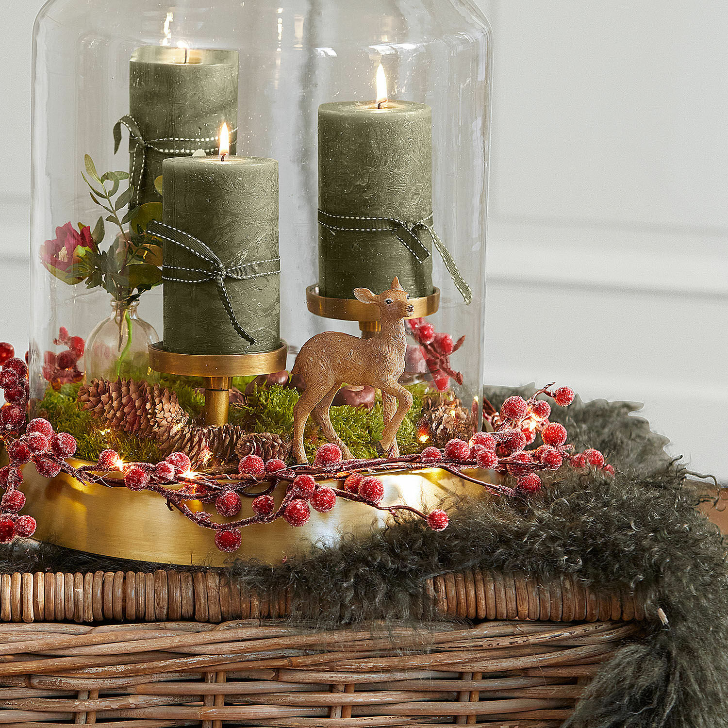 Lot de 3 animaux de la forêt décoratifs Vionique