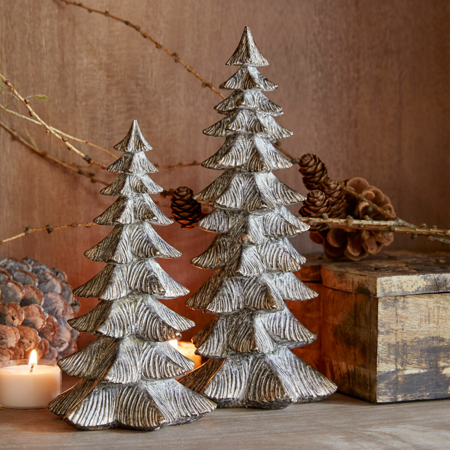 Lot de 2 sapins décoratifs Calavi