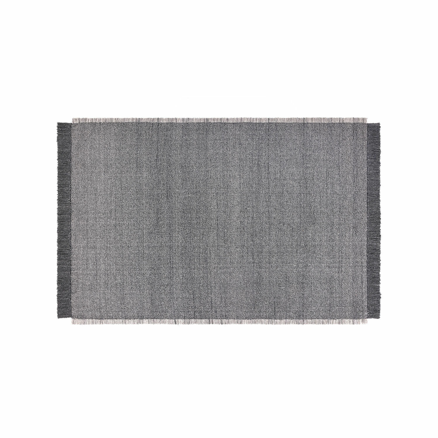 Tapis d’intérieur et d’extérieur Marivela Tapis gris en tissu avec franges, design simple et moderne pour décoration intérieure