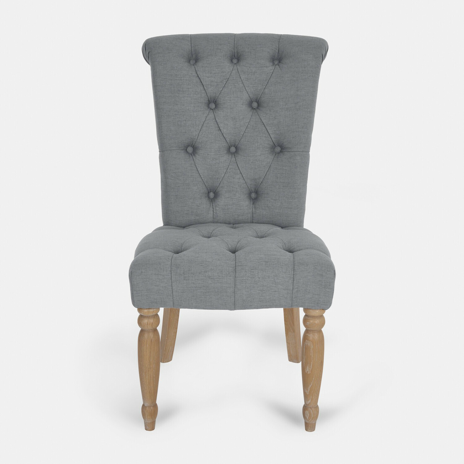 anthracite Fauteuil Claville gris anthracite avec pieds en bois, chaise élégante pour salon ou salle à manger