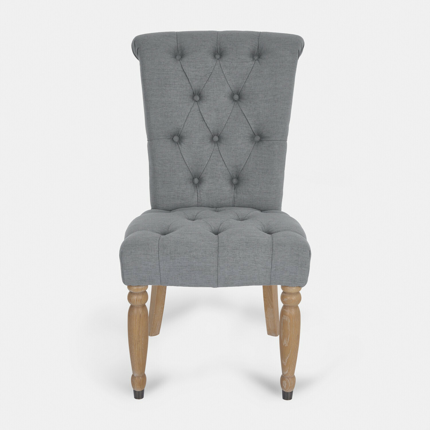 anthracite Fauteuil Claville gris anthracite avec pieds en bois, chaise élégante pour salon ou salle à manger