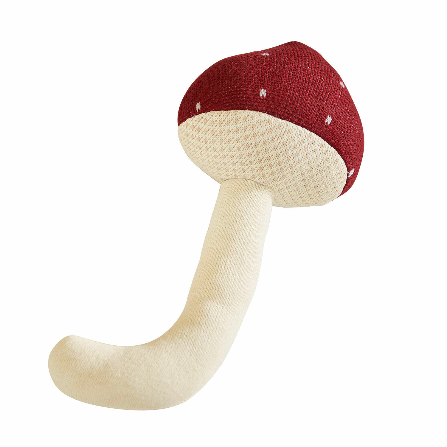 Peluche Norilie Jouet en peluche en forme de champignon rouge et crème, doux et décoratif pour enfants