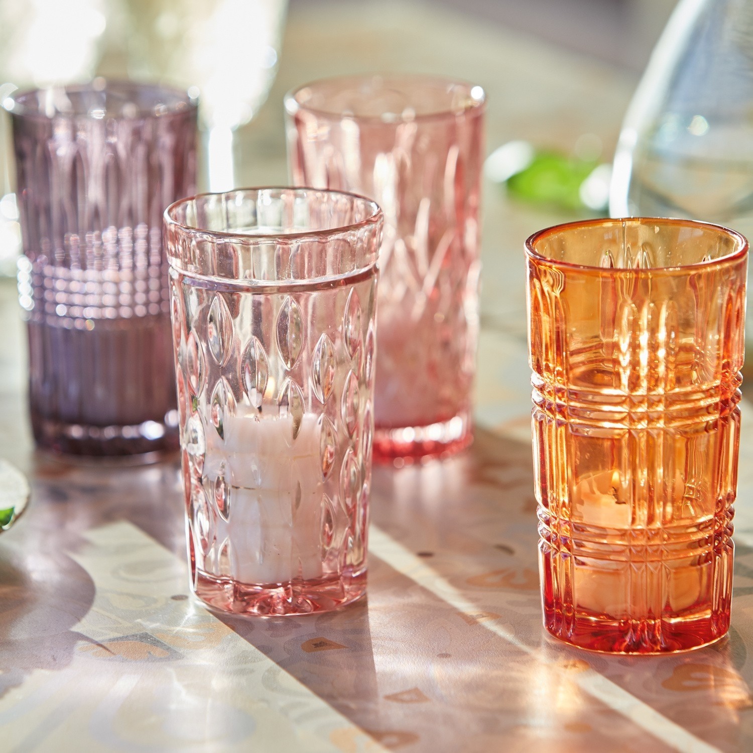 Lot de 4 photophores Saffira