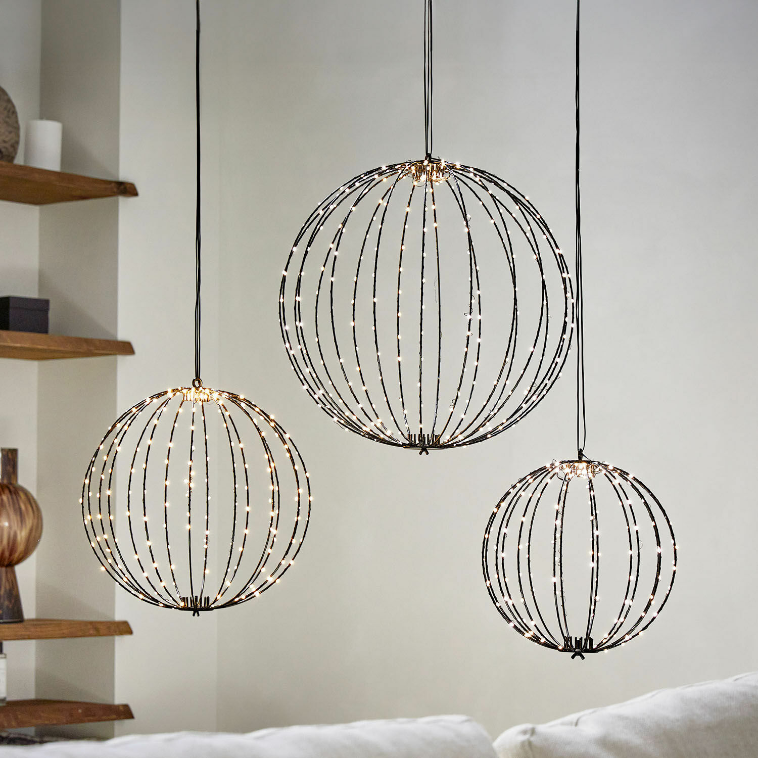 Lot de 3 boules LED Brilliante
