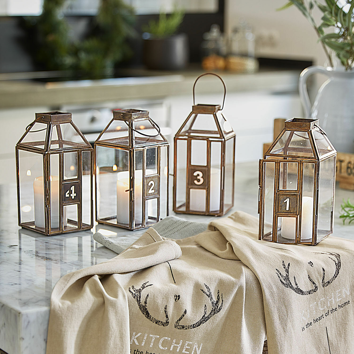 Lot de 4 lanternes Lythoria