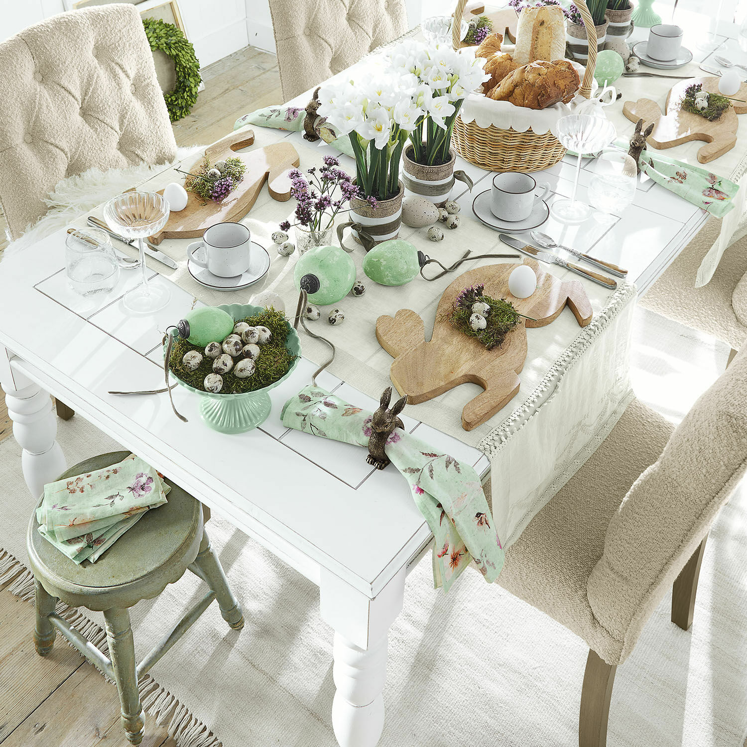 Lot de 4 serviettes de table Salonne
