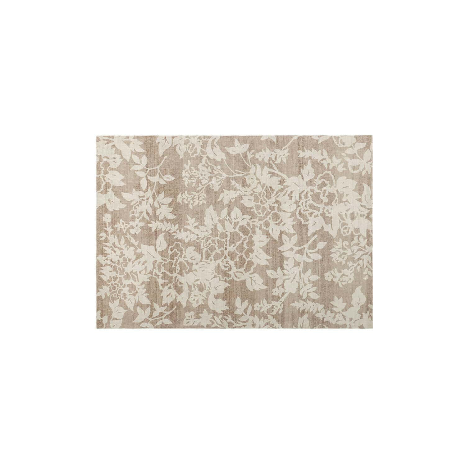 Tapis Casamira Tapis beige avec motif floral clair, tissu doux, décoration intérieure élégante